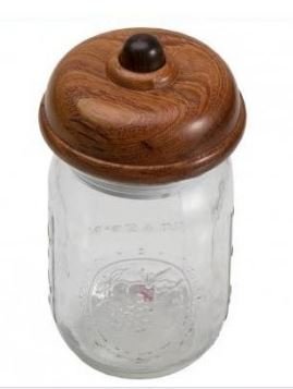 LED lid steel cap insert for preserving jars - kit without wooden parts