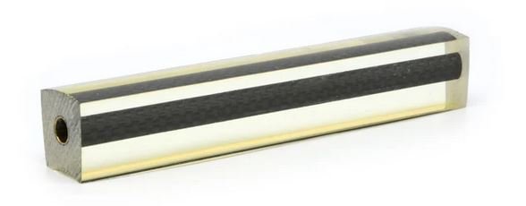 Acrylic pen blank carbon fiber 125 x 20 x 20 mm with sleeve 7 mm
