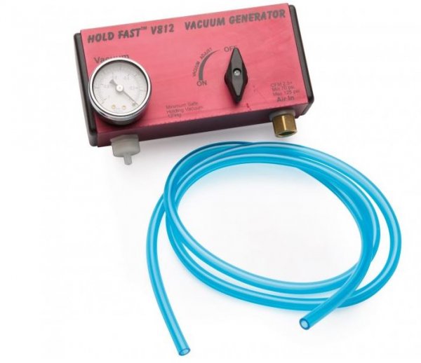 Vacuum generator V 812 with hose - For use with vacuum adapter and vacuum clamping head
