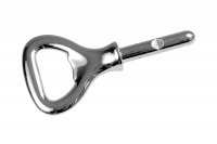 Bottle opener with tang, polished chrome plated