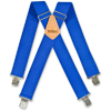 Blauer Hosenträger mit Lederkreuz Hosenträger Blau